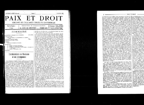 Paix et Droit.  (01/01/1927)